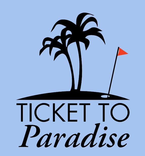 Ticket to Paradise golf ball